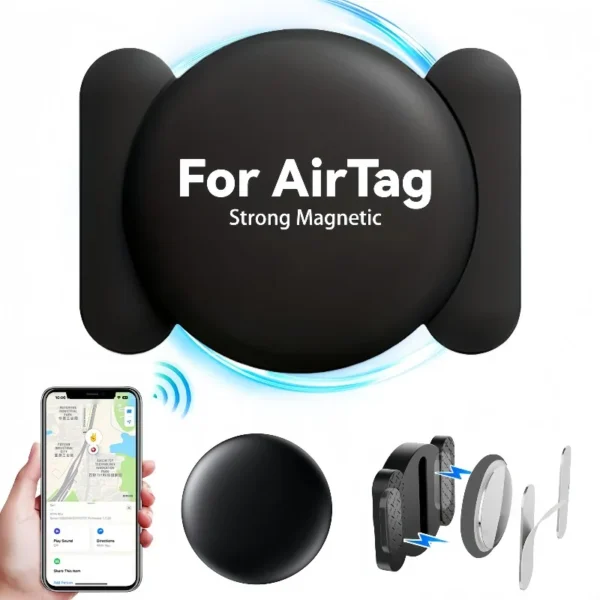Magnetic Smart Tag Locator for Apple AirTag Mini GPS Tracker Magnetic Car Vehicle Protable Anti-lost Case Bluetooth Localizador